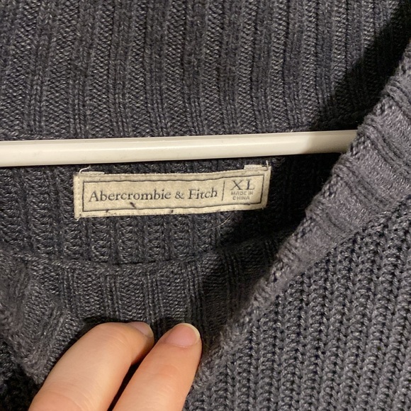 Grey Turtleneck Knit Sweater - Picture 2 of 7